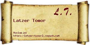 Latzer Tomor névjegykártya